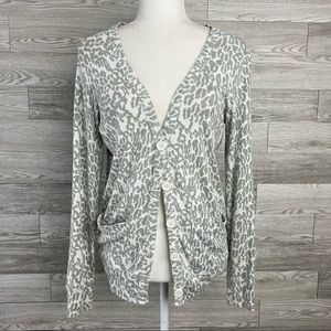 Women's FOX Riders Lightweight Gray Cardigan Sz Small Trademark Graphics